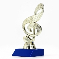Кубок «Скрипичный ключ», наградная фигура, подставка пластик синяя, 14,5 х 6,5 х 6 см. Кубок «Скрипичный ключ», наградная фигура, подставка пластик синяя, 14,5 х 6,5 х 6 см.