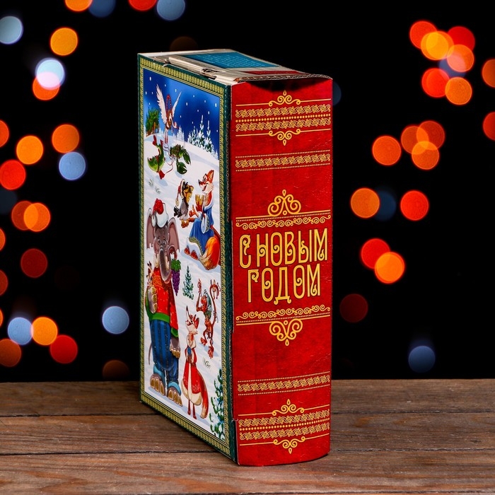 Новый год. Подарочная коробка "Квартет" 19 х 7 х 25 см.