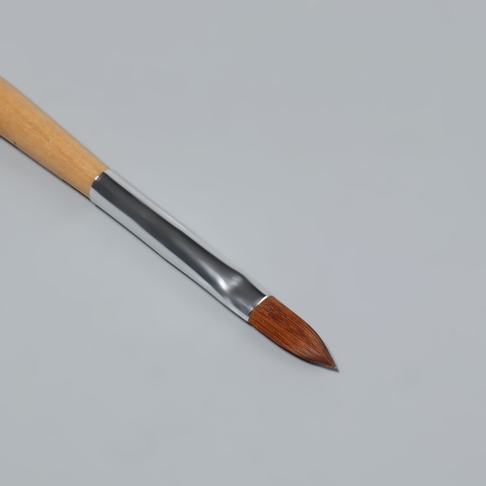 Кисть для наращивания и дизайна ногтей, лепесток, 19,5 см, цвет бежевый Кисть для наращивания и дизайна ногтей, лепесток, 19,5 см, цвет бежевый