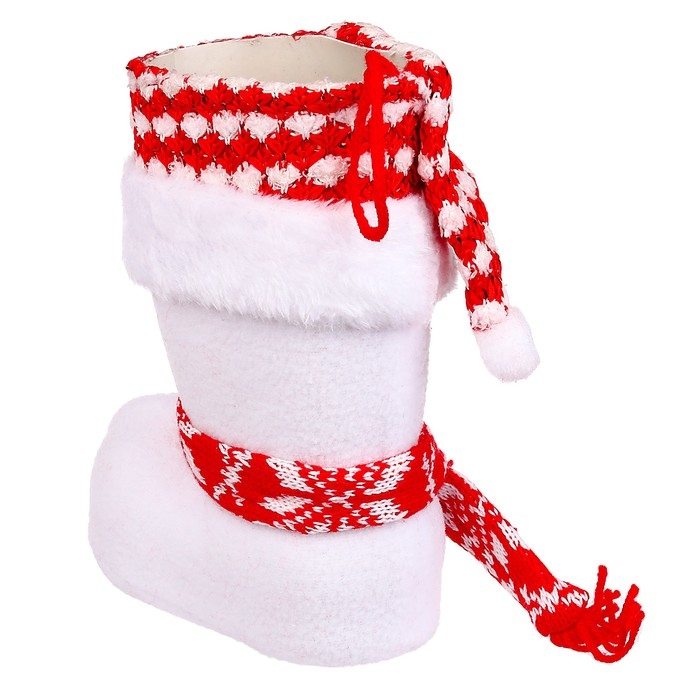 Конфетница &laquo;Сапожок&raquo;, снеговичок