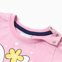 Футболка для девочки, цвет нежно-розовый, рост 80 см