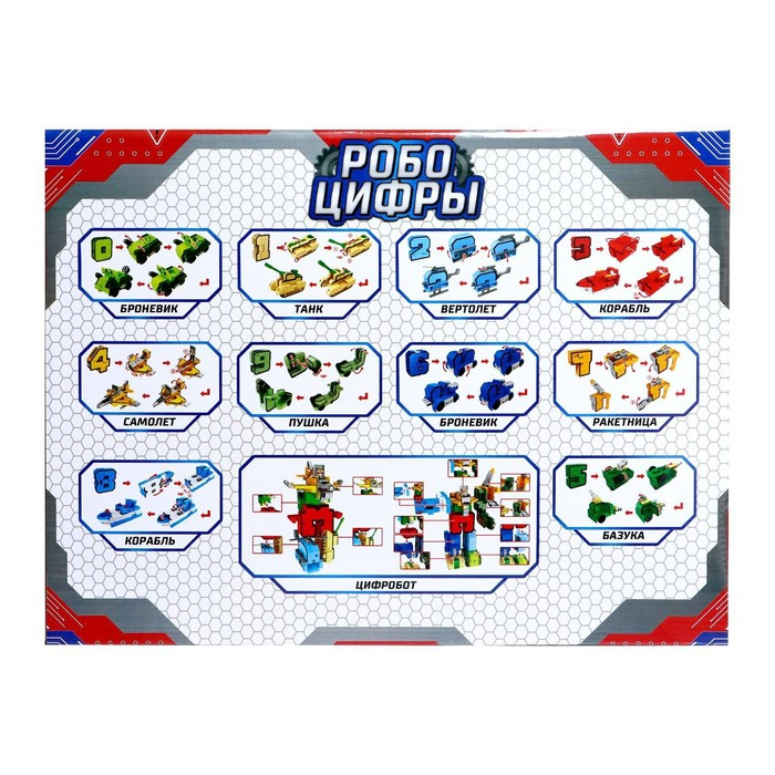 Набор роботов «Робо цифры 0 - 9», трансформируются, 10 роботов в1 Набор роботов «Робо цифры 0 - 9», трансформируются, 10 роботов в1