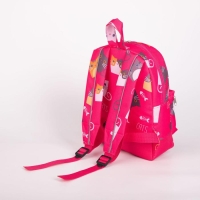 Рюкзак детский на молнии, наружный карман, светоотражающая полоса, цвет розовый Рюкзак детский на молнии, наружный карман, светоотражающая полоса, цвет розовый