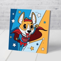 Картина по номерам для детей &laquo;Корги-герой&raquo;, 15 х 15 см