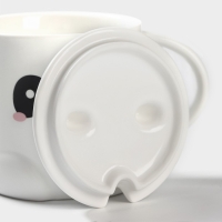 Кружка керамическая с ложкой «Панда», 350 мл, цвет белый Кружка керамическая с ложкой «Панда», 350 мл, цвет белый