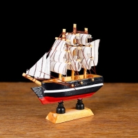 Корабль сувенирный малый «Дельфин», борта синие с белой полосой, паруса белые, 3 × 10 × 10 см Корабль сувенирный малый «Дельфин», борта синие с белой полосой, паруса белые, 3 × 10 × 10 см