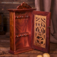 Ключница "Узоры" дерево 28х16х6 см