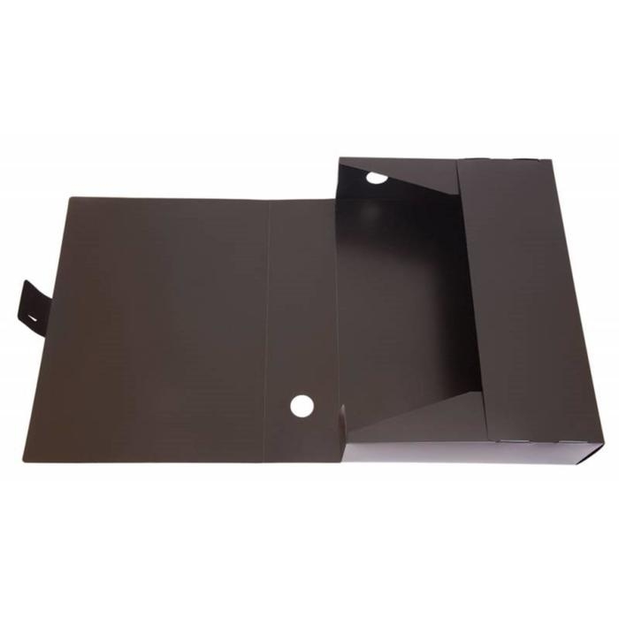 Папка-короб архивная А4, корешок 100 мм, Calligrata, пластик, вырубная застежка, чёрная, до 900 листов Папка-короб архивная А4, корешок 100 мм, Calligrata, пластик, вырубная застежка, чёрная, до 900 листов