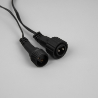 Гирлянда &laquo;Нить&raquo; 10 м, IP44, УМС, тёмная нить, 100 LED, свечение белое, мерцание всех светодиодов, 24 В