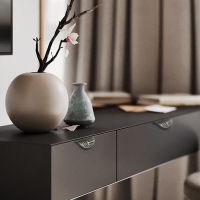 Ручка CAPPIO, м/о 32 мм, с узором, цвет матовый серый