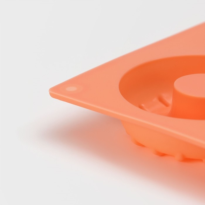 Форма для выпечки Доляна «Сладости.Пончики с кунжутом», силикон, 28,5×17 см, 8 ячеек (d=6,3 см), цвет оранжевый Форма для выпечки Доляна «Сладости.Пончики с кунжутом», силикон, 28,5×17 см, 8 ячеек (d=6,3 см), цвет оранжевый