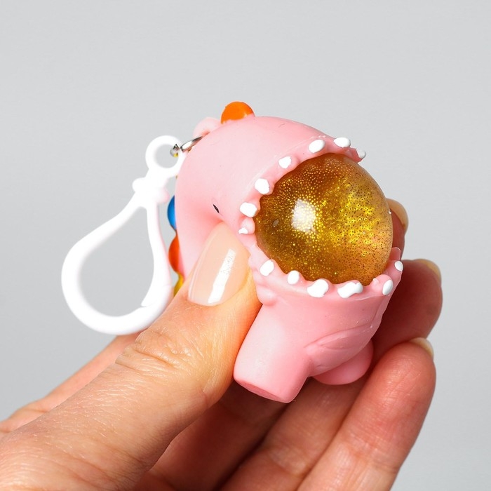 Мялка &laquo;Зубастый чудик&raquo; на брелоке, набор 3 штуки, цвет МИКС