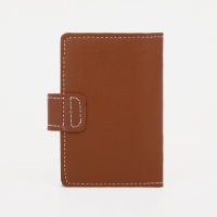 Визитница на кнопке на 24 карты, цвет коричневый Визитница на кнопке на 24 карты, цвет коричневый