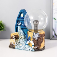 Плазменный шар "Побережье" синий 15х9х18 см RISALUX Плазменный шар "Побережье" синий 15х9х18 см RISALUX