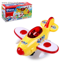 Самолет PLANE, работает от батареек, свет и звук Самолет PLANE, работает от батареек, свет и звук