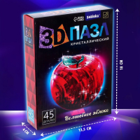 Пазл 3D кристаллический «Яблоко», 45 деталей, световой эффект, цвета МИКС, работает от батареек Пазл 3D кристаллический «Яблоко», 45 деталей, световой эффект, цвета МИКС, работает от батареек