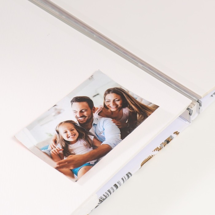 Фотоальбом магнитный 20 листов "Пальмовые листья" в коробке 3х33,5х32,5 см