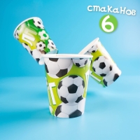 Набор бумажной посуды одноразовый С днём рождения. Мячики», 6 тарелок, 6 стаканов, 6 колпаков, 1 гирлянда Набор бумажной посуды одноразовый С днём рождения. Мячики», 6 тарелок, 6 стаканов, 6 колпаков, 1 гирлянда