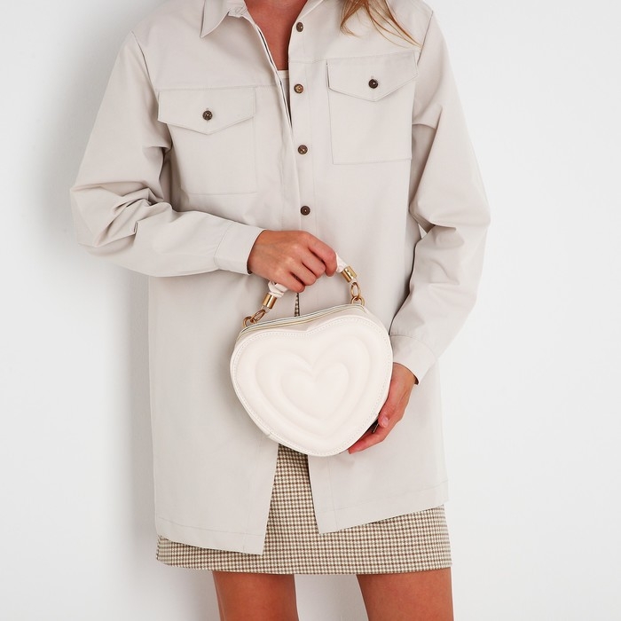 Сумка кросс-боди на молнии, цвет белый