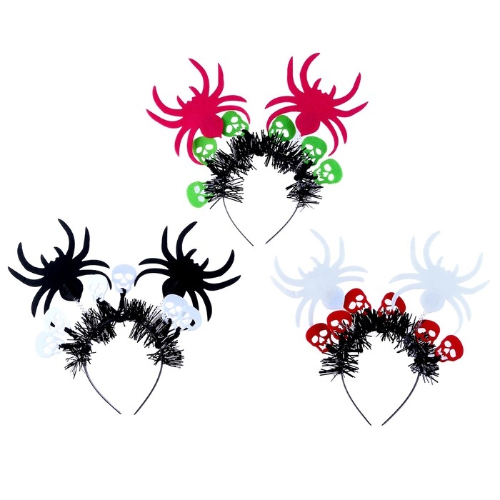 Карнавальный ободок &laquo;Пауки&raquo;, цвета МИКС