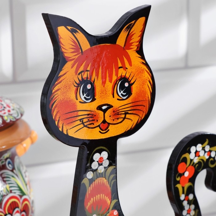 Подставка под ложки «Котик», хохлома Подставка под ложки «Котик», хохлома