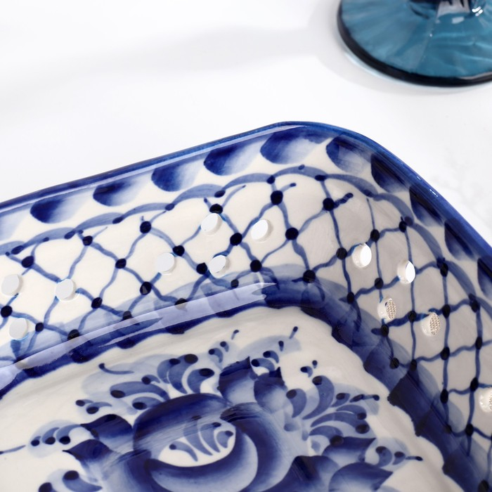 Блюдо &laquo;Сухарница&raquo;, гжель, микс