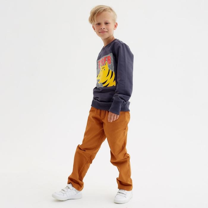 Свитшот для мальчика MINAKU: Casual Collection KIDS цвет графит, рост 134 Свитшот для мальчика MINAKU: Casual Collection KIDS цвет графит, рост 134
