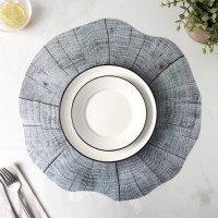 Салфетка сервировочная на стол &laquo;Спил&raquo;, 38&times;39 см, цвет серый