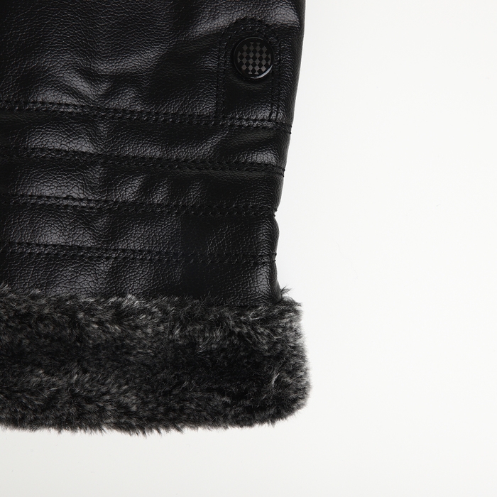 Перчатки мужские, безразмерные, с утеплителем, цвет чёрный