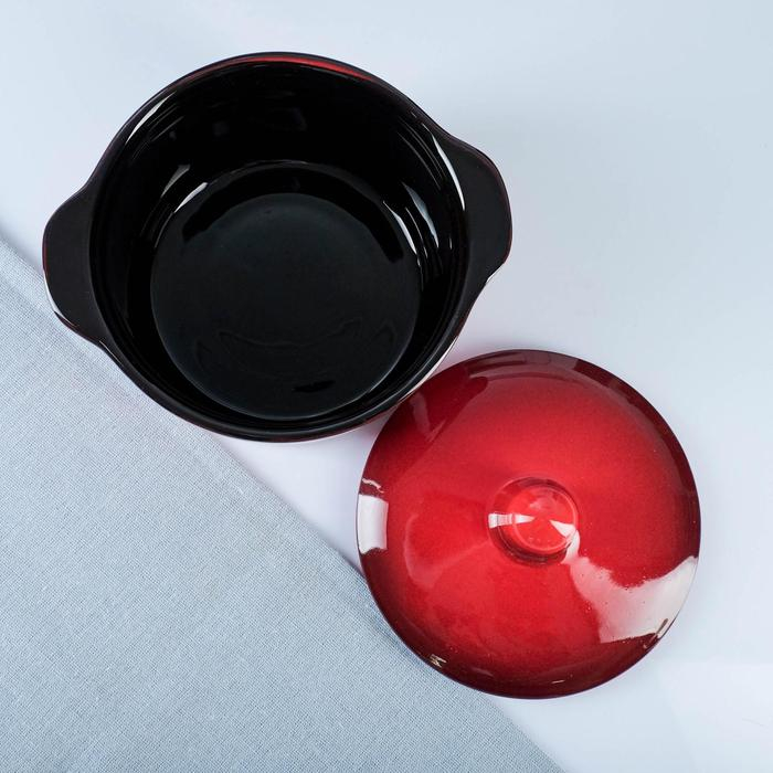 Кастрюля №2, 1л / 15х13см, красный