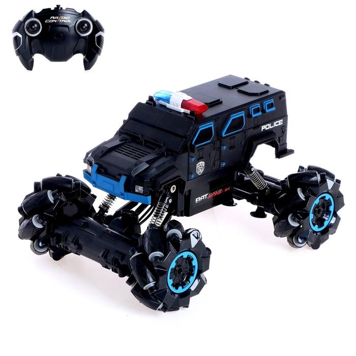 Машина радиоуправляемая &laquo;Джип-акробат&raquo;, 4WD, движение во всех направлениях, аккумулятора, цвет синий