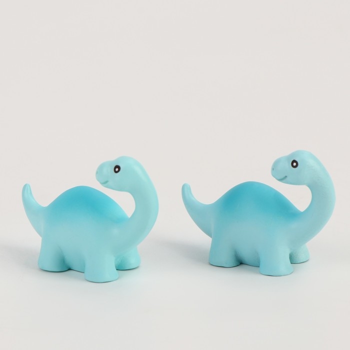 Миниатюра кукольная «Динозаврик», набор 2 шт., размер 1 шт. — 3,5 × 5 × 2 см, цвет голубой Миниатюра кукольная «Динозаврик», набор 2 шт., размер 1 шт. — 3,5 × 5 × 2 см, цвет голубой