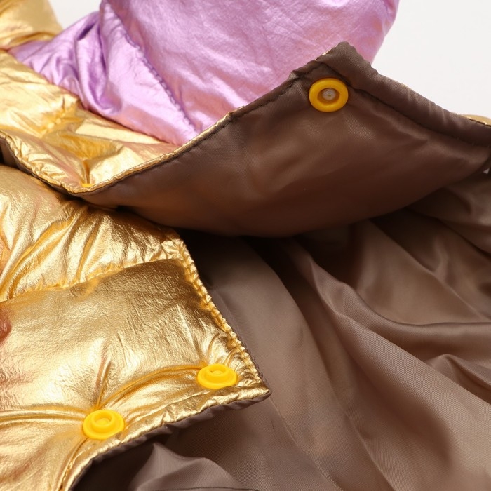 Комбинезон Комбинезон "Блик" с утяжкой, размер 14 (ДС 32 см, ОГ 42 см, ОШ 31 см), золото-лавандовый