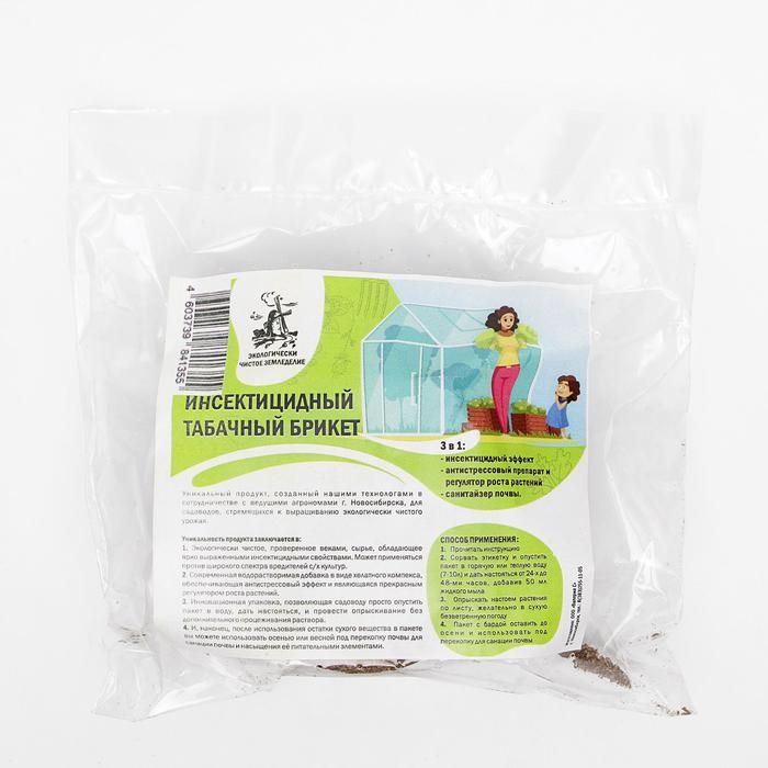 Удобрение Табачный брикет 3 в 1, 200 г (на 10 литров воды) Удобрение Табачный брикет 3 в 1, 200 г (на 10 литров воды)