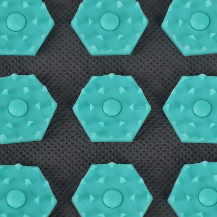 Ипликатор-коврик, основа спанбонд, 140 модулей, 28 × 64 см цвет тёмно-серый/бирюзовый Ипликатор-коврик, основа спанбонд, 140 модулей, 28 × 64 см цвет тёмно-серый/бирюзовый