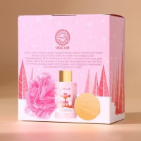 Подарочный набор косметики новогодний, гель для душа 100 мл, бомбочка для ванны 130 г, мочалка для тела, Новый Год Подарочный набор косметики новогодний, гель для душа 100 мл, бомбочка для ванны 130 г, мочалка для тела, Новый Год