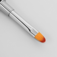 Кисть-шпатель для акрил-геля, лепесток, 14 см, d - 6 × 9 мм, цвет чёрный/серебристый Кисть-шпатель для акрил-геля, лепесток, 14 см, d - 6 × 9 мм, цвет чёрный/серебристый