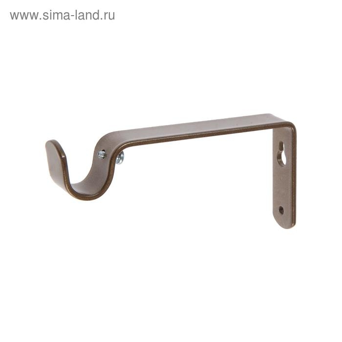 Кронштейн для карниза D20 однорядный 12 см, цвет коричневый металлик Кронштейн для карниза D20 однорядный 12 см, цвет коричневый металлик