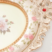 Фоторамка полистоун 13х18 см "Мелкие розочки" овальная, на ножках 28х19 см Фоторамка полистоун 13х18 см "Мелкие розочки" овальная, на ножках 28х19 см