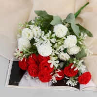 Букет "Мальва премиум" 3х30 см, микс Букет "Мальва премиум" 3х30 см, микс