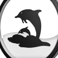 Бра "Дельфины" LED 41Вт 3000/4000К 24х24 см черный 30х30м Бра "Дельфины" LED 41Вт 3000/4000К 24х24 см черный 30х30м