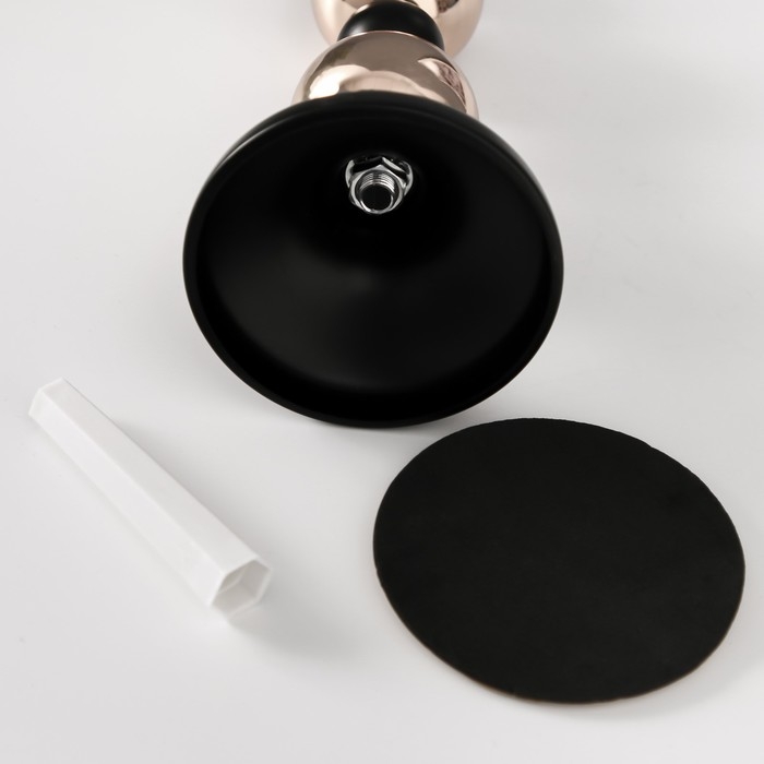 Подсвечник металл на 1 свечу d=2 см Подсвечник металл на 1 свечу d=2 см "Дельфуза. Два золотых шара" 10х10х22 см