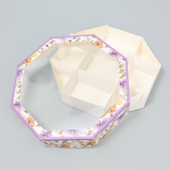 Коробка кондитерская складная, упаковка &laquo;Цветочная гамма&raquo;, 29 х 29 х 5 см