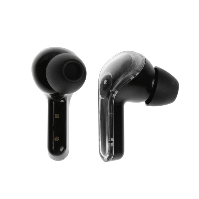 Наушники беспроводные Air39, TWS, вакуумные, BT5.0, 45/200 мАч, дисплей, прозрачные, чёрные