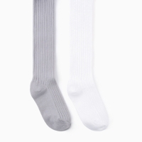 Набор детских колготок KAFTAN BASIC 92-98 см, экрю/серый