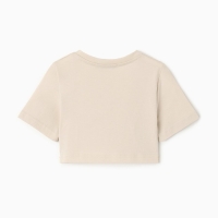 Футболка детская укороченная KAFTAN "Сердечки", р. 28 (86-92 см), бежевый Футболка детская укороченная KAFTAN "Сердечки", р. 28 (86-92 см), бежевый