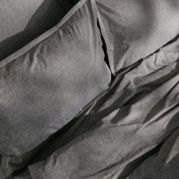 Простыня на резинке SL Home "Деним" 200*200+30 см, цв.темно-серый, 100% жатый хлопок Простыня на резинке SL Home "Деним" 200*200+30 см, цв.темно-серый, 100% жатый хлопок