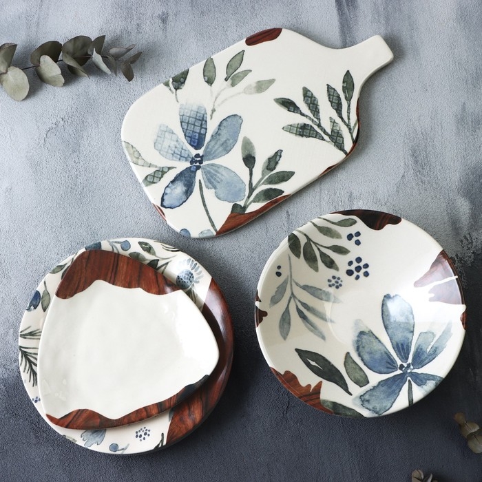 Тарелка керамическая «Фьюжен», 18 х 18 см, цвет белый Тарелка керамическая «Фьюжен», 18 х 18 см, цвет белый