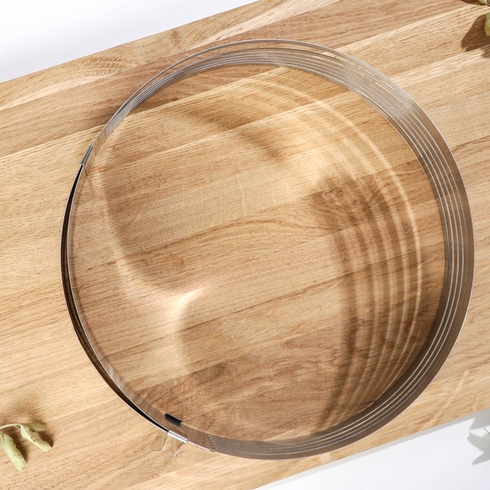 Форма для выкладки и выпечки с регулировкой размера, 25-30 см, цвет серебристый