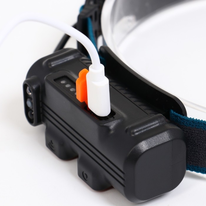 Фонарь налобный аккумуляторный, 15 Вт, 2000 мАч, COB, XPE, 6 режимов, индикатор заряда Фонарь налобный аккумуляторный, 15 Вт, 2000 мАч, COB, XPE, 6 режимов, индикатор заряда